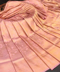Traditional Kanjivaram Woven Cream Silk Saree With Blouse Piece