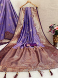 Regal  Silk Saree with Grand Zari Work -PURPLE