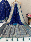 Regal  Silk Saree with Grand Zari Work -DARK BLUE