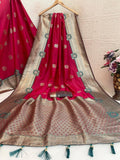 Regal  Silk Saree with Grand Zari Work -MAROON