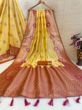 Regal  Silk Saree with Grand Zari Work -LIGHT YELLOW