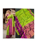 Gulmohar Premium Weave Saree - GREEN