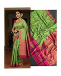Gulmohar Premium Weave Saree - SEA GREEN