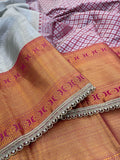 silver pink  Banarasi Tissue Elegance