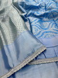 sky blue  Banarasi Tissue Elegance