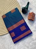 Contrast Border Traditional Silk Saree RAMA