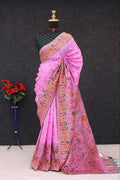 Heritage Chronicle Art Weave Saree with Intricate Traditional Narrative Border -PINK