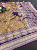 Royal Jacquard Elegance Saree with Designer Pallu - GOLDEN YELLOW