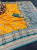 Royal Jacquard Elegance Saree with Designer Pallu - DARK YELLOW