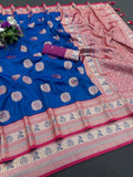 Royal Jacquard Elegance Saree with Designer Pallu - LIGHT BLUE