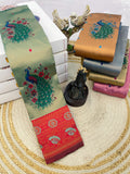 Maharani Mayura Premium Silk Saree with Regal Peacock Motifs and Heritage Woven Pallu - PISTA