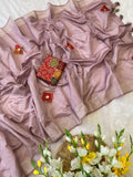 Elegant Cotton Bandhani Saree with Handmade Butta Work & Sequin Detailing - LIGHT PURPLE