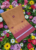 Handloom Cotton Saree with Floral Butta Work ORANGE
