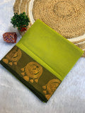 Grace South Cotton Silk Saree  - PARROT