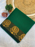 Grace South Cotton Silk Saree  - GREEN