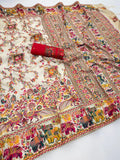 Royal Pashmina Soft Silk Elegance Saree - OFF WHITE
