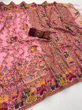 Royal Pashmina Soft Silk Elegance Saree - ROSE PINK