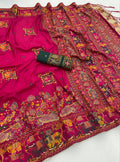 Royal Pashmina Soft Silk Elegance Saree - RANI PINK