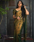 Traditional Kanjivaram Woven Silk Saree With Blouse Piecees