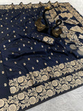 Pure Soft Banarasi nevy Silk Saree