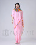 New Fancy Soft Crepe pink Silk Saree