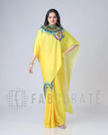 New Fancy Soft Crepe yellow Silk Saree