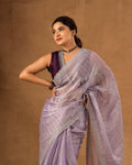 Embroidered, Dyed Bollywood Tissue purple Saree