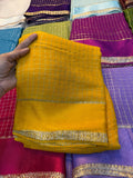 Elegant Bloom Georgette yellow Saree With Running Blouse