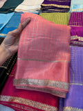 Elegant Bloom Georgette light pink Saree With Running Blouse