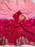 Pure Viscose Weaving Jacquard Saree with Matching Blouse – Premium 2D Concept Saree pink