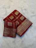 Traditional Luxury Silk Saree with Intricate Woven Motifs and Sophisticated Ethnic Appeal - RED