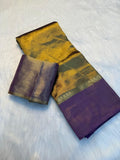 Elegant Soft Silk Saree with Rich Woven Border & Traditional Zari Finish - PURPLE