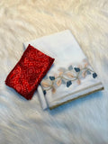 Classic Ethnic Designer Saree with Artistic Embroidery and Luxurious Traditional Touch - RED