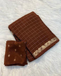 New Colour brown Viscose Georgette Saree With Viscose Blouse