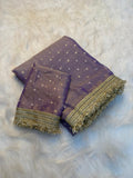 Royal Purple NC Moss Satin Saree with Maharani Big Border