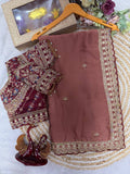 Vaidehi Rangoli Silk Saree -BROWN