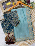 Vaidehi Rangoli Silk Saree -SKY BLUE