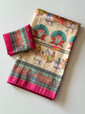 Royal Heritage Digital Print Saree -PINK