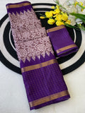 Premium Myrox Bentex Designer Saree - PURPLE